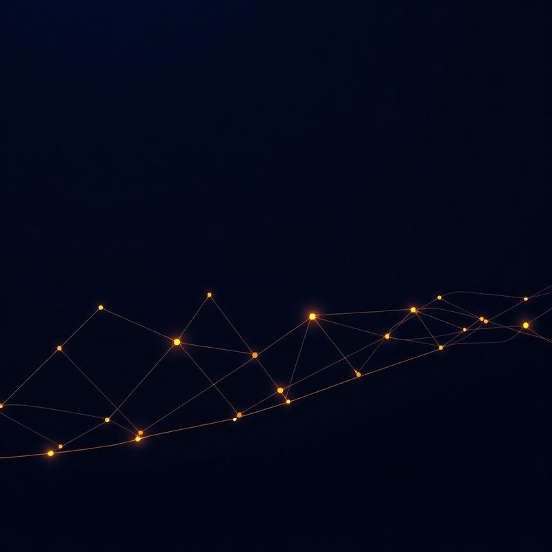 Visualización abstracta del flujo de señales de trading automatizado